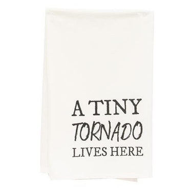A Tiny Tornado Lives Here Dish Towel - The Fox Decor